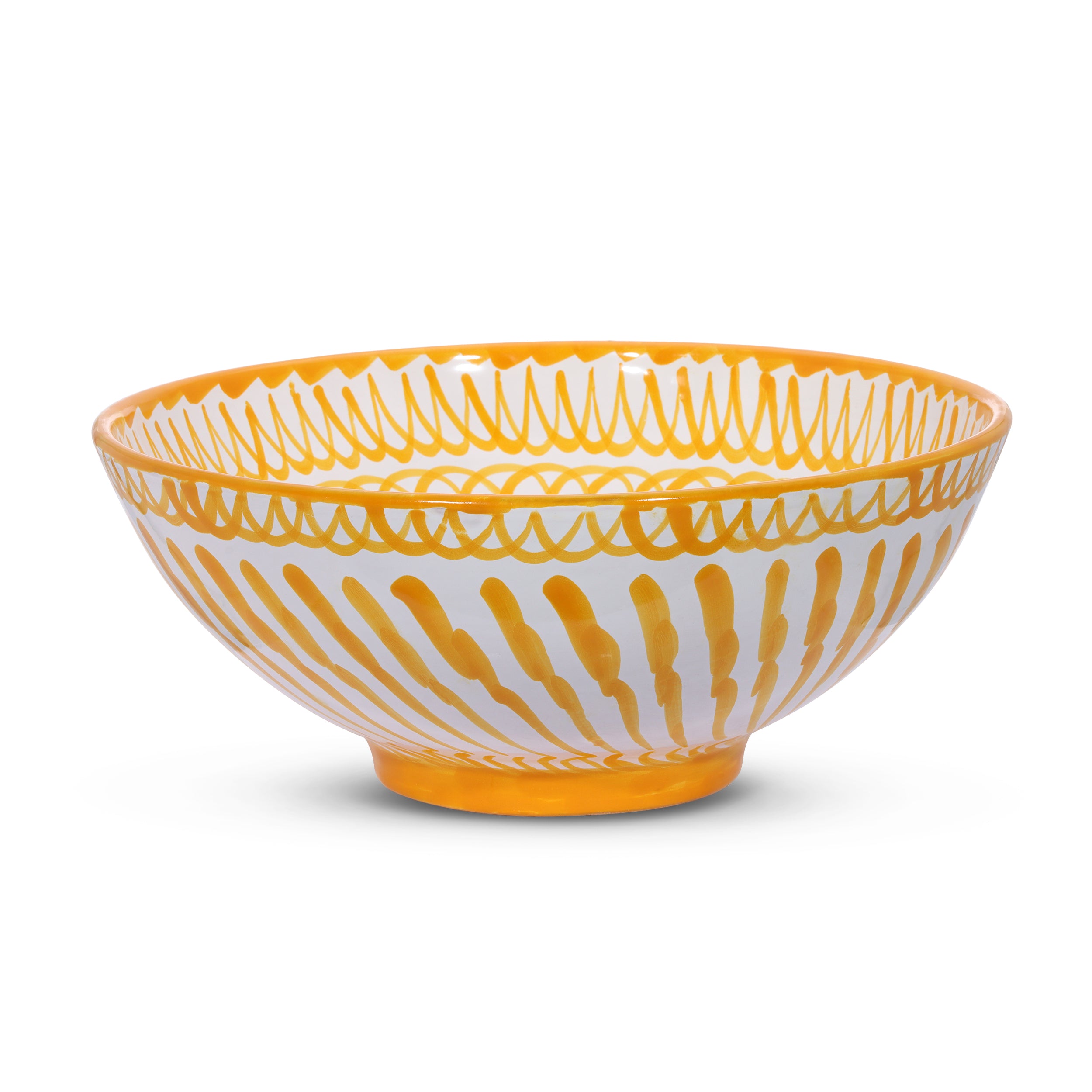 Large bowl with hand painted designs – Pomelo Casa