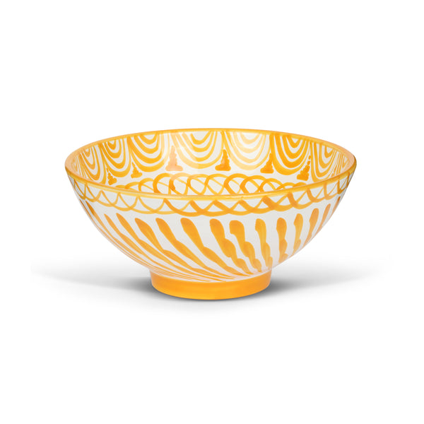 Medium bowl with hand painted designs