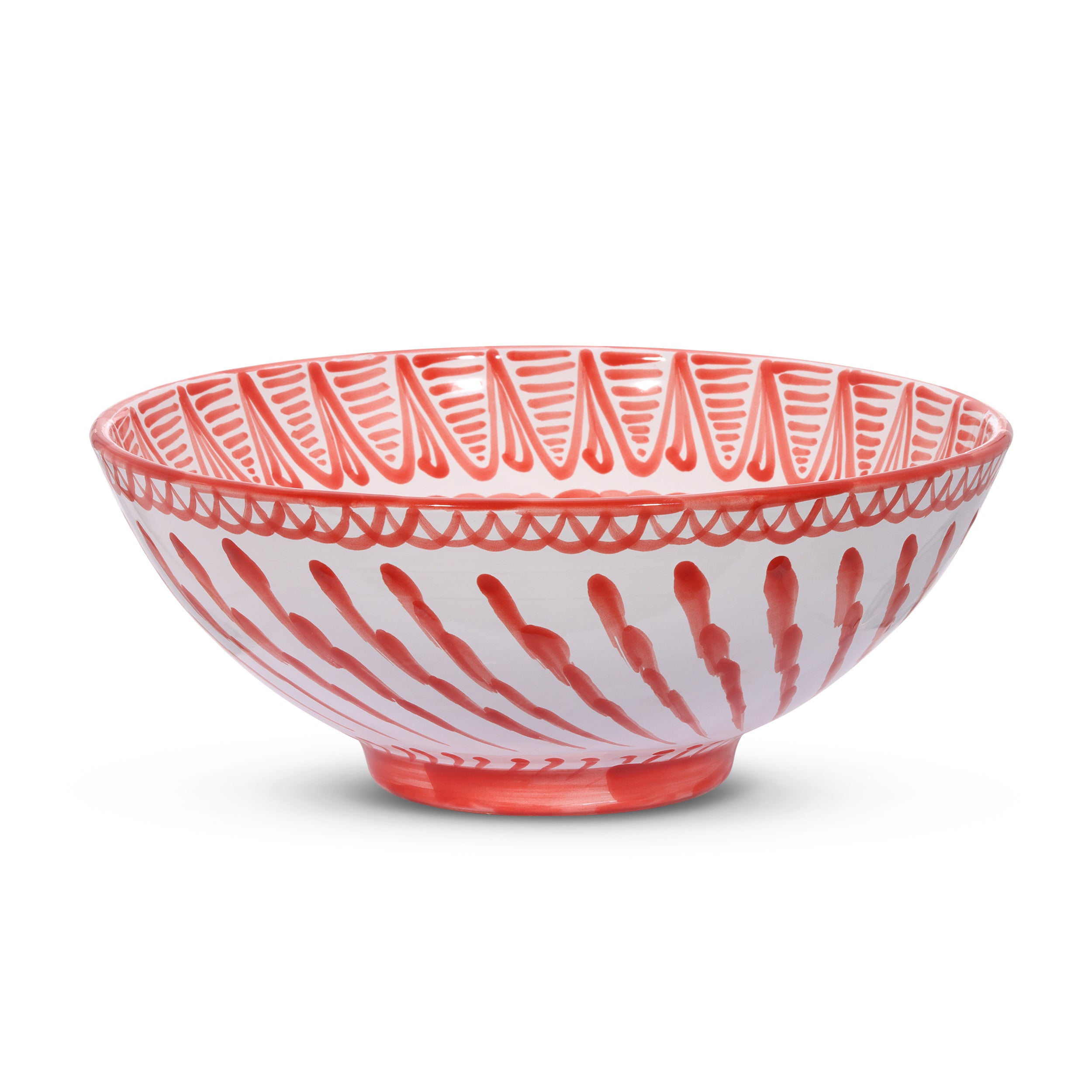 Large bowl with hand painted designs