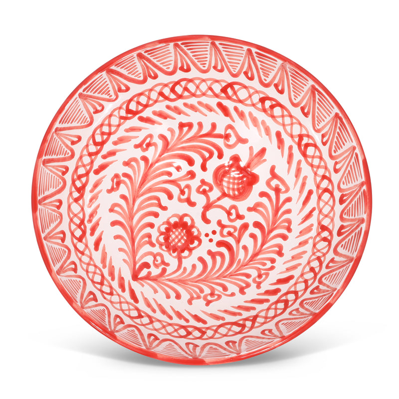 Large bowl with hand painted designs