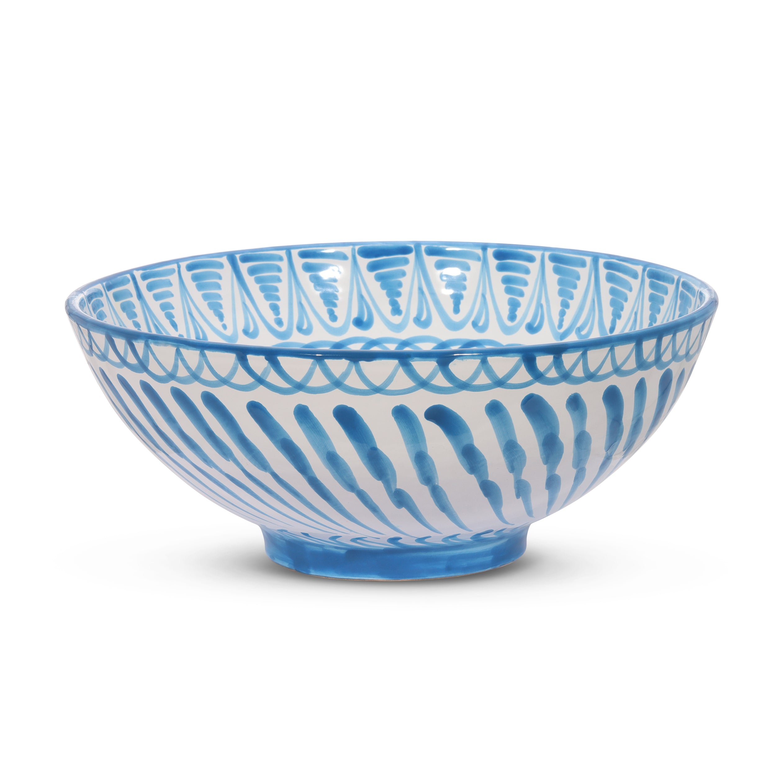 Large bowl with hand painted designs – Pomelo Casa