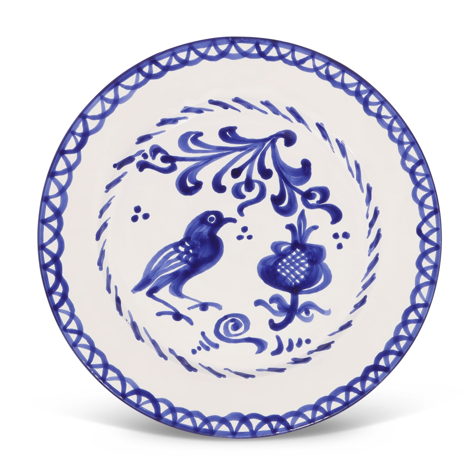 Dinner plate with hand painted designs – Pomelo Casa