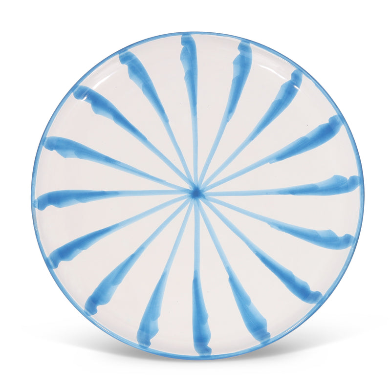 Dinner plate with candy cane stripes