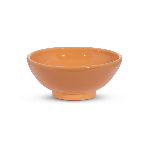 Small bowl with peach glaze