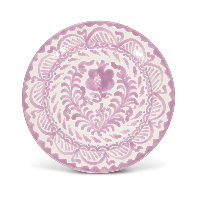 Salad plate with hand painted designs