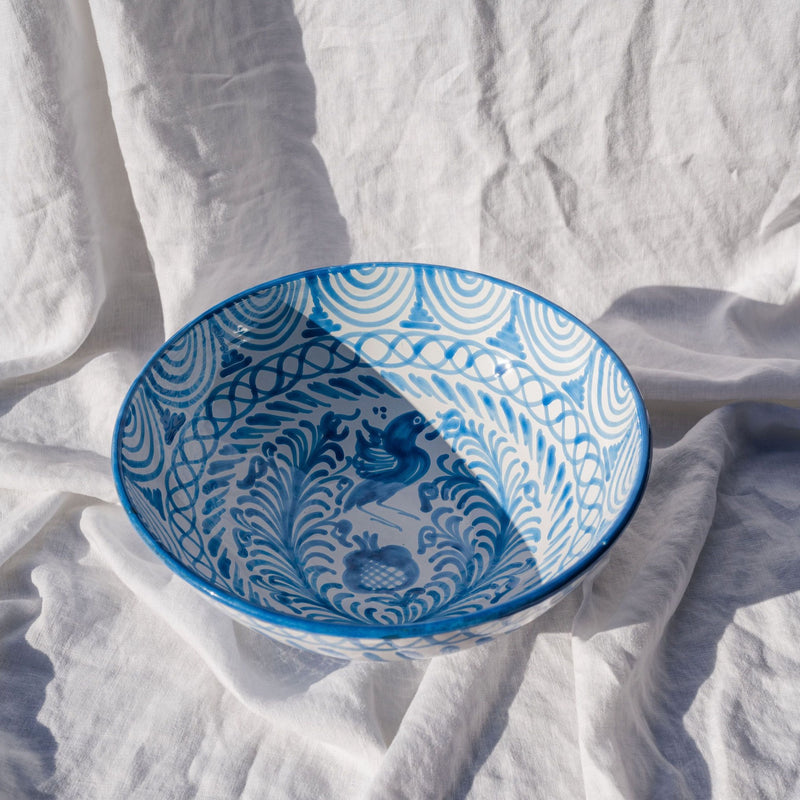 Large bowl with hand painted designs – Pomelo Casa