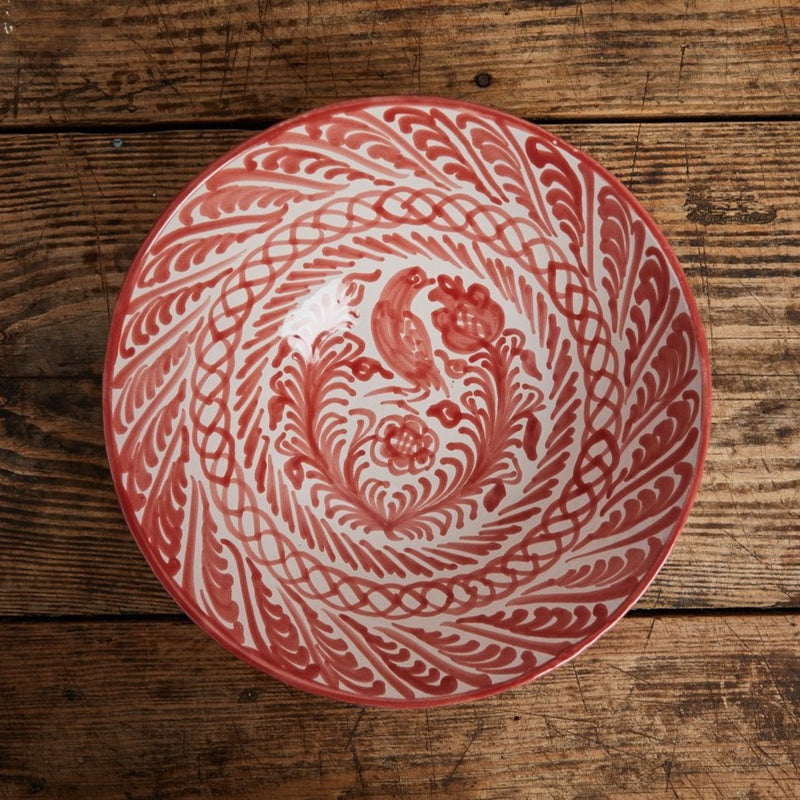 Large bowl with hand painted designs