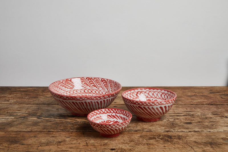 Medium bowl with hand painted designs – Pomelo Casa