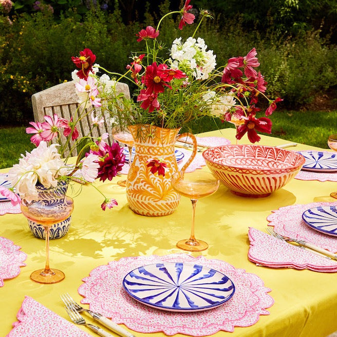 Large bowl with hand painted designs – Pomelo Casa