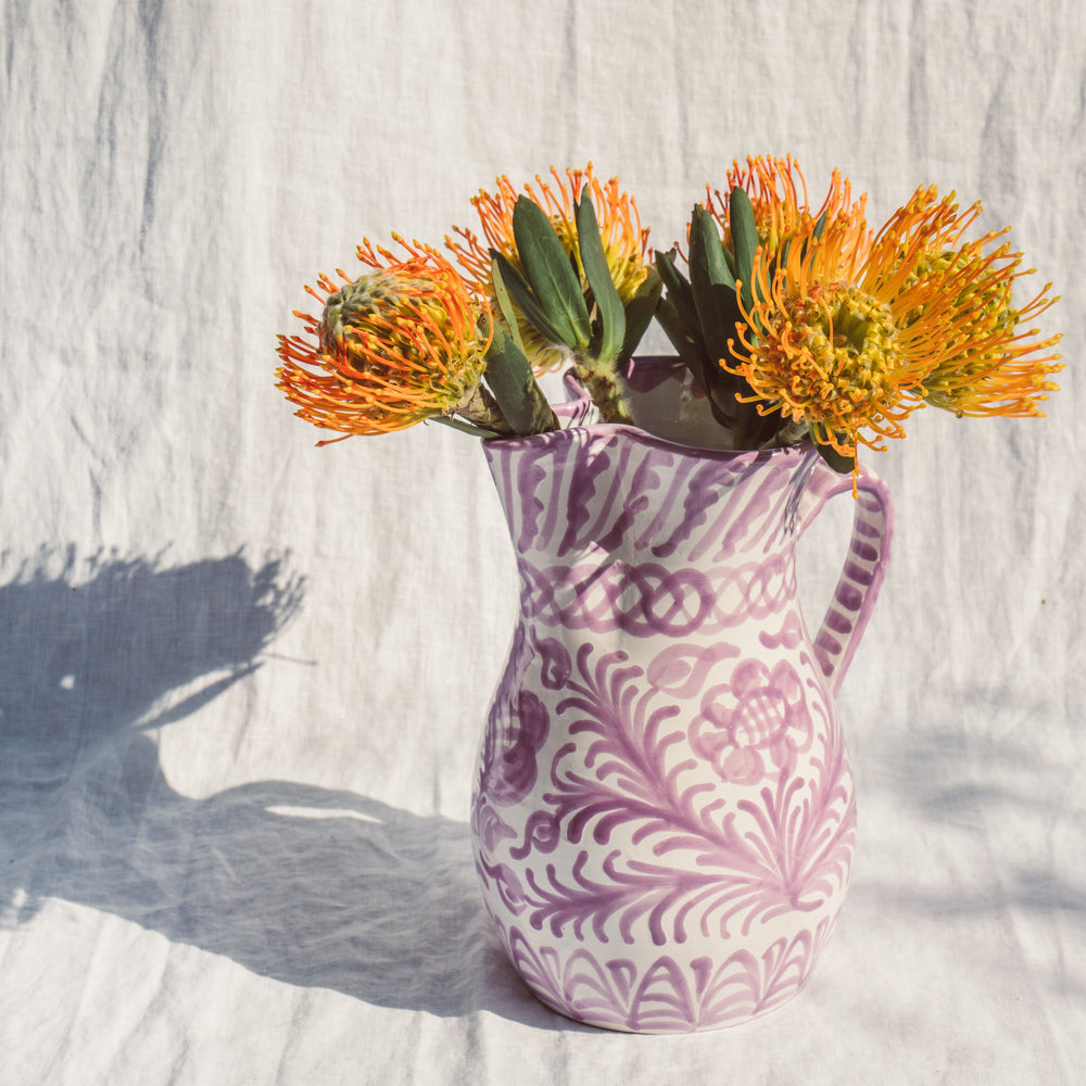 Large pitcher with hand painted designs Pomelo Casa